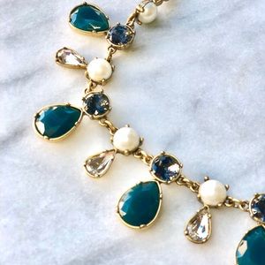 Emerald, Gray Diamond, and Pearl JCrew Necklace